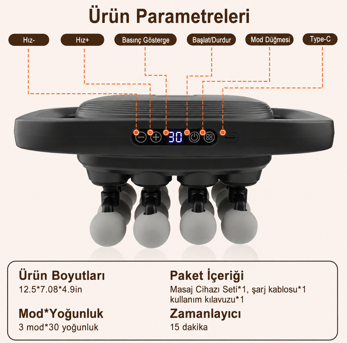 Masaj Aleti 16 Başlıklı